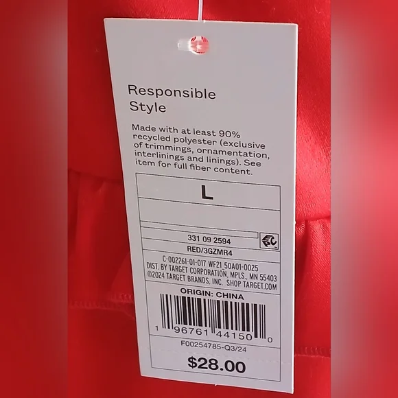 Wild Fable Red Dress with Rosette and Bow Accents - Picture 8 of 9